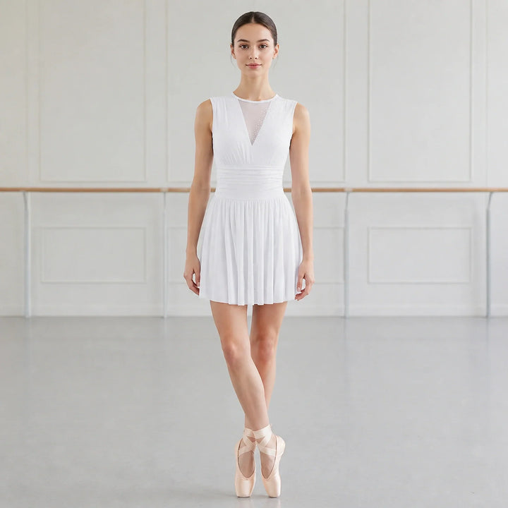 Ladies' Sleeveless Ballet Leotard with Glitter, Rhinestone, or Mesh Details