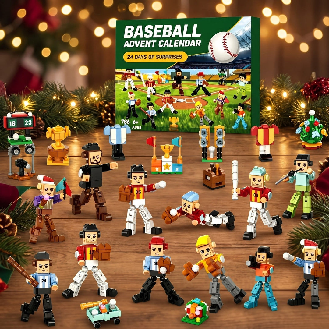 Baseball Advent Calendar, 786-Piece Brick Team and Ballpark Set