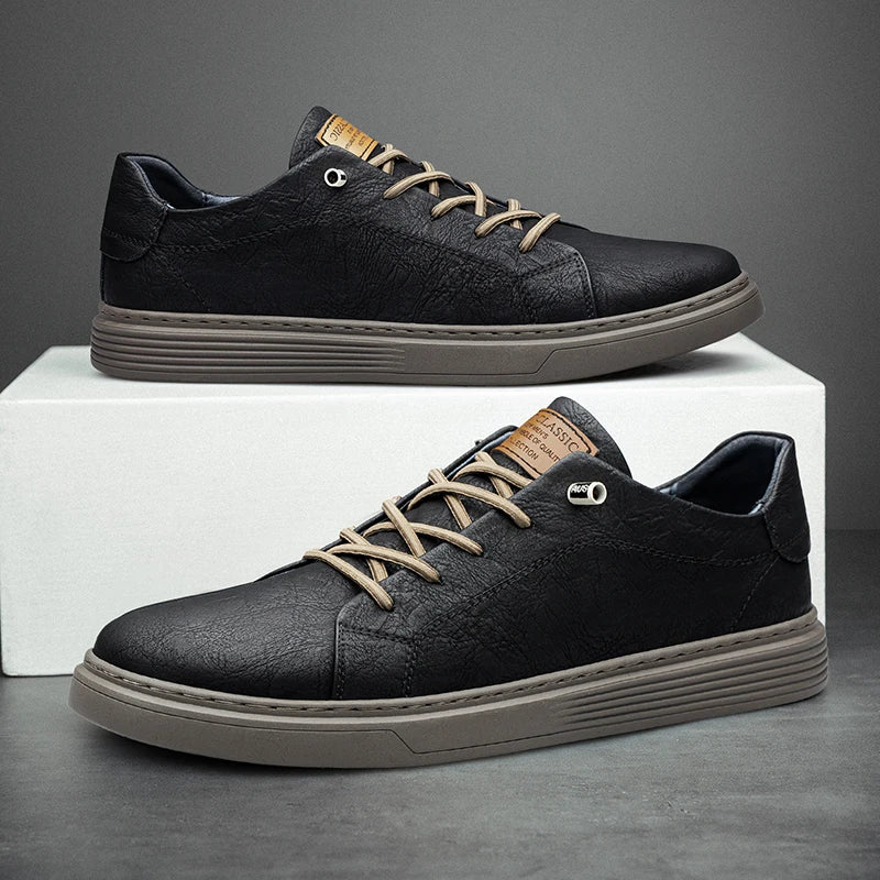 Men's Minimalist Lace-Up Sneakers - Elena Harper