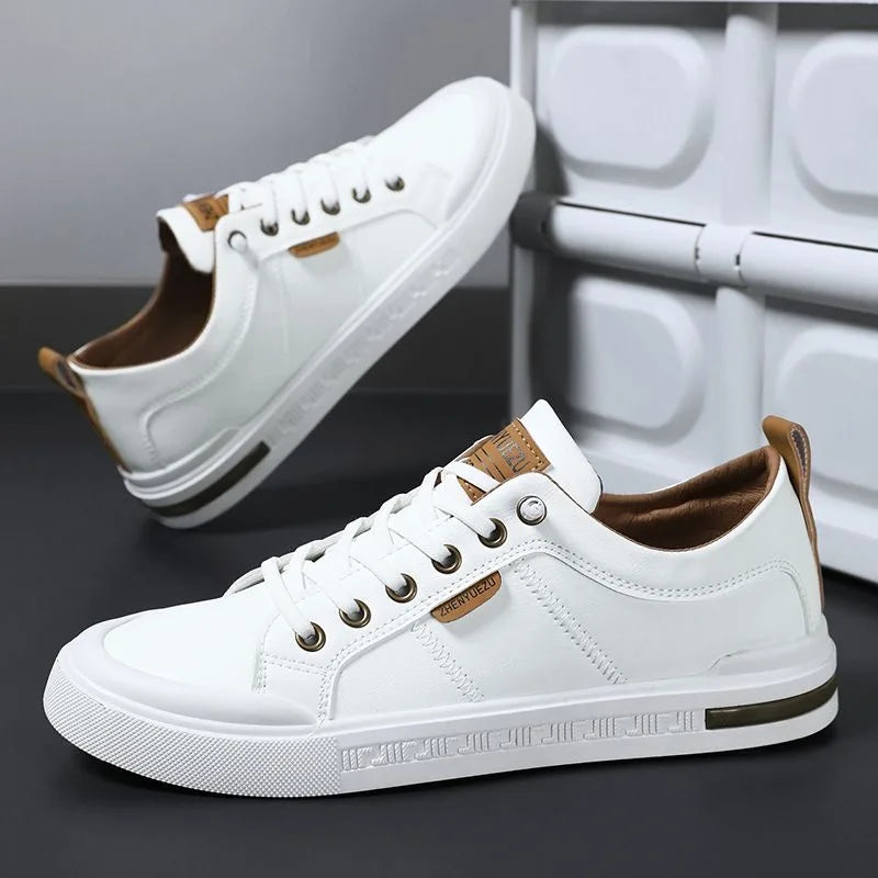 Bicolored Men's Sneakers with Laces