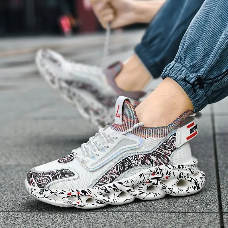 Men's Textured Print Sneakers