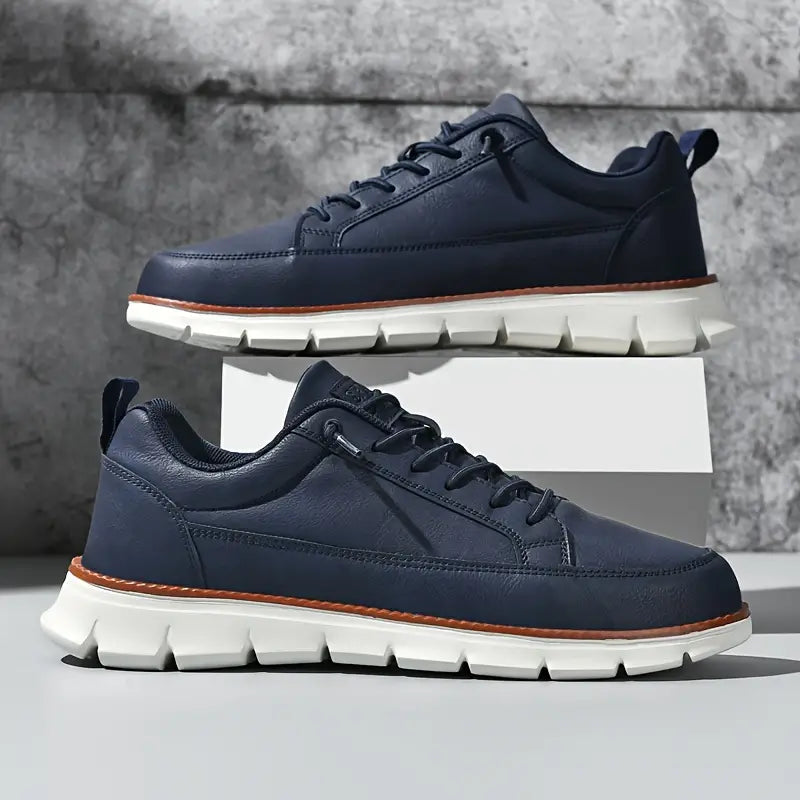 Men's Sneakers with Grooved Sole