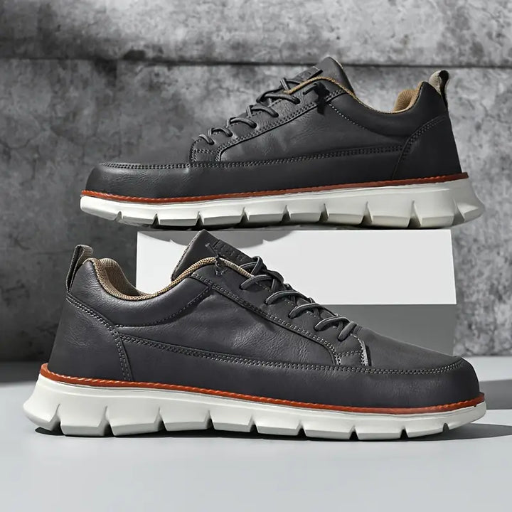 Men's Sneakers with Grooved Sole