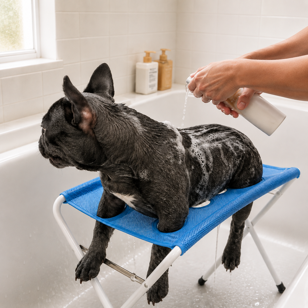 Elevated Anti-Slip Bath Platform for Dogs - Stainless Steel