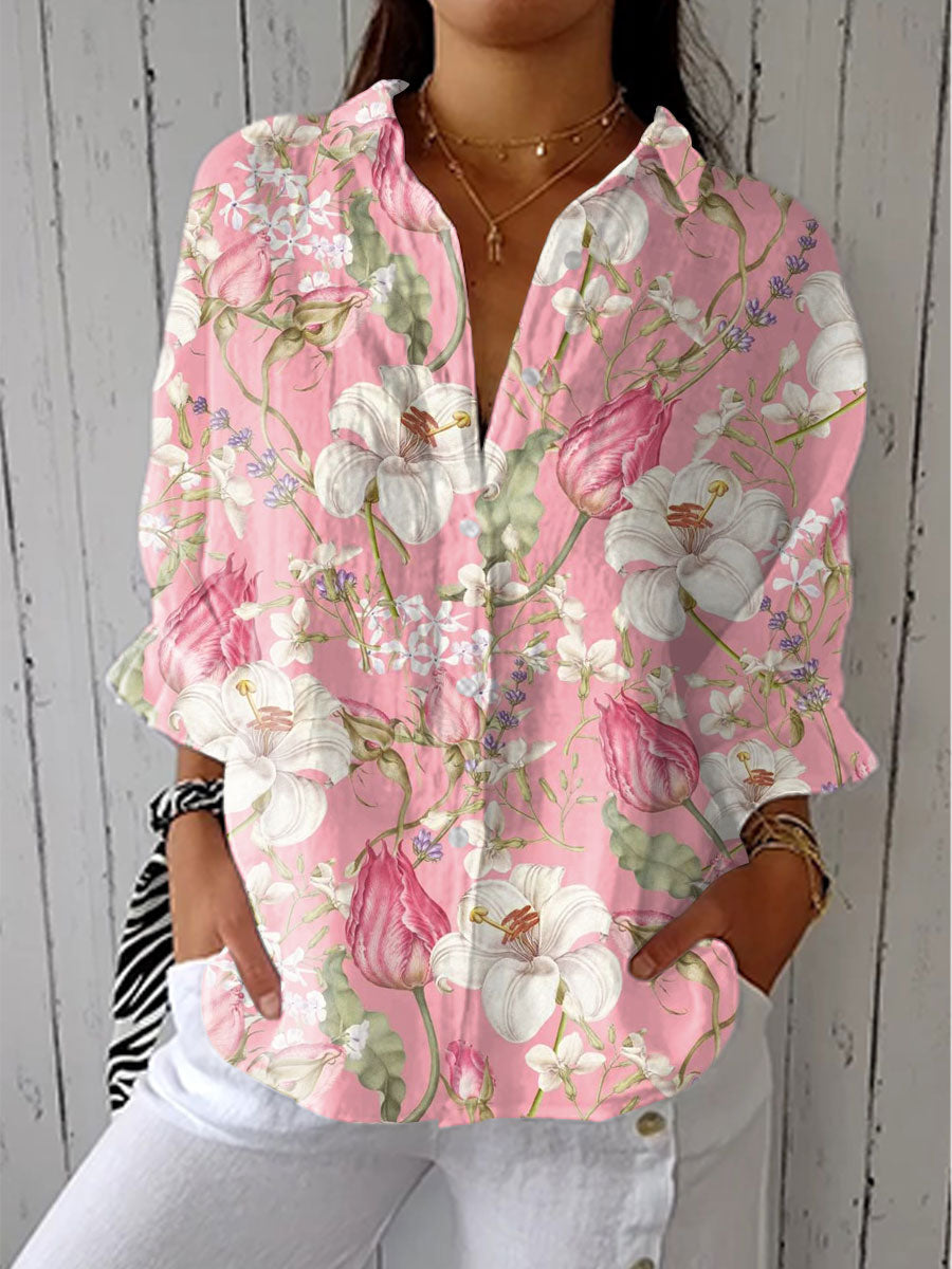 Claire Blossom Breeze Casual Blouse - Elena Harper