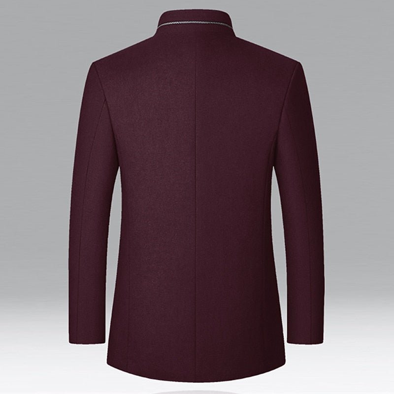 Moritz | Elegant and Warm Men's Trench Coat with Stand-Up Collar