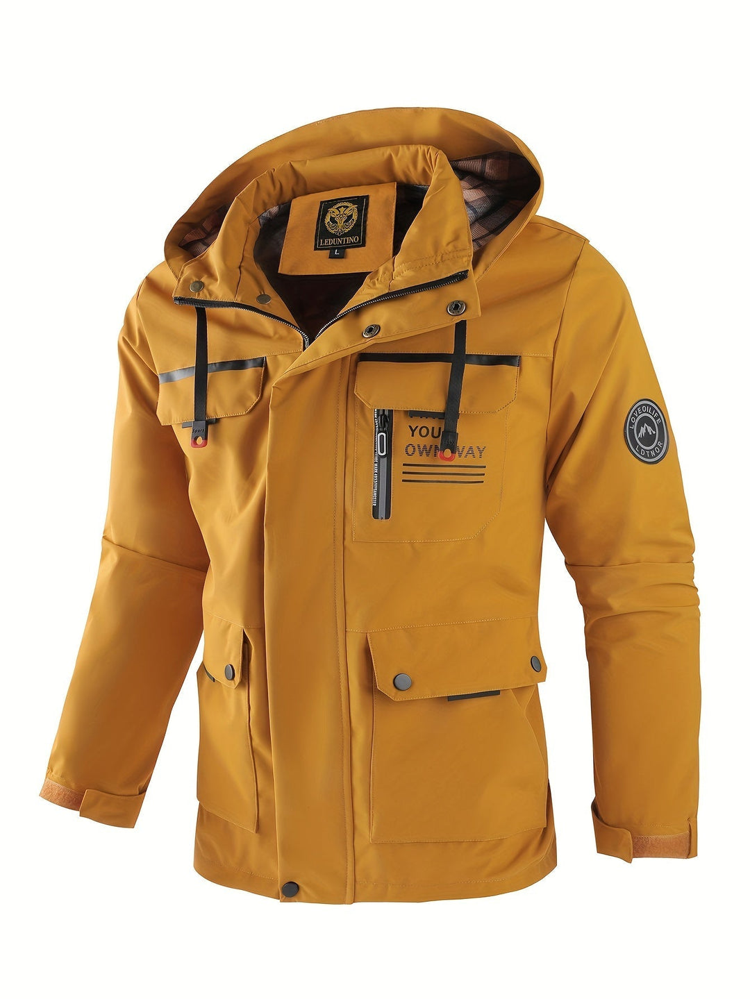 Men's Versatile Hooded Utility Jacket for Outdoor Adventures