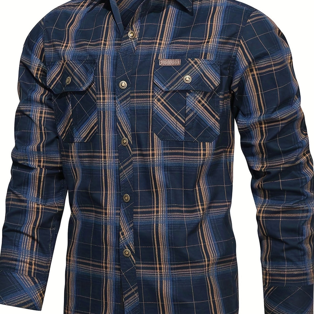 Cotton Reversible Shirt for Men - Elena Harper