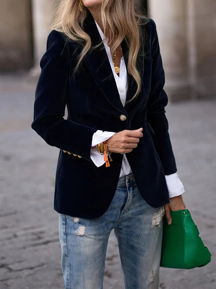BLAZER IN CUSTOMIZATION WITH GOLD BUTTONS FOR WOMEN