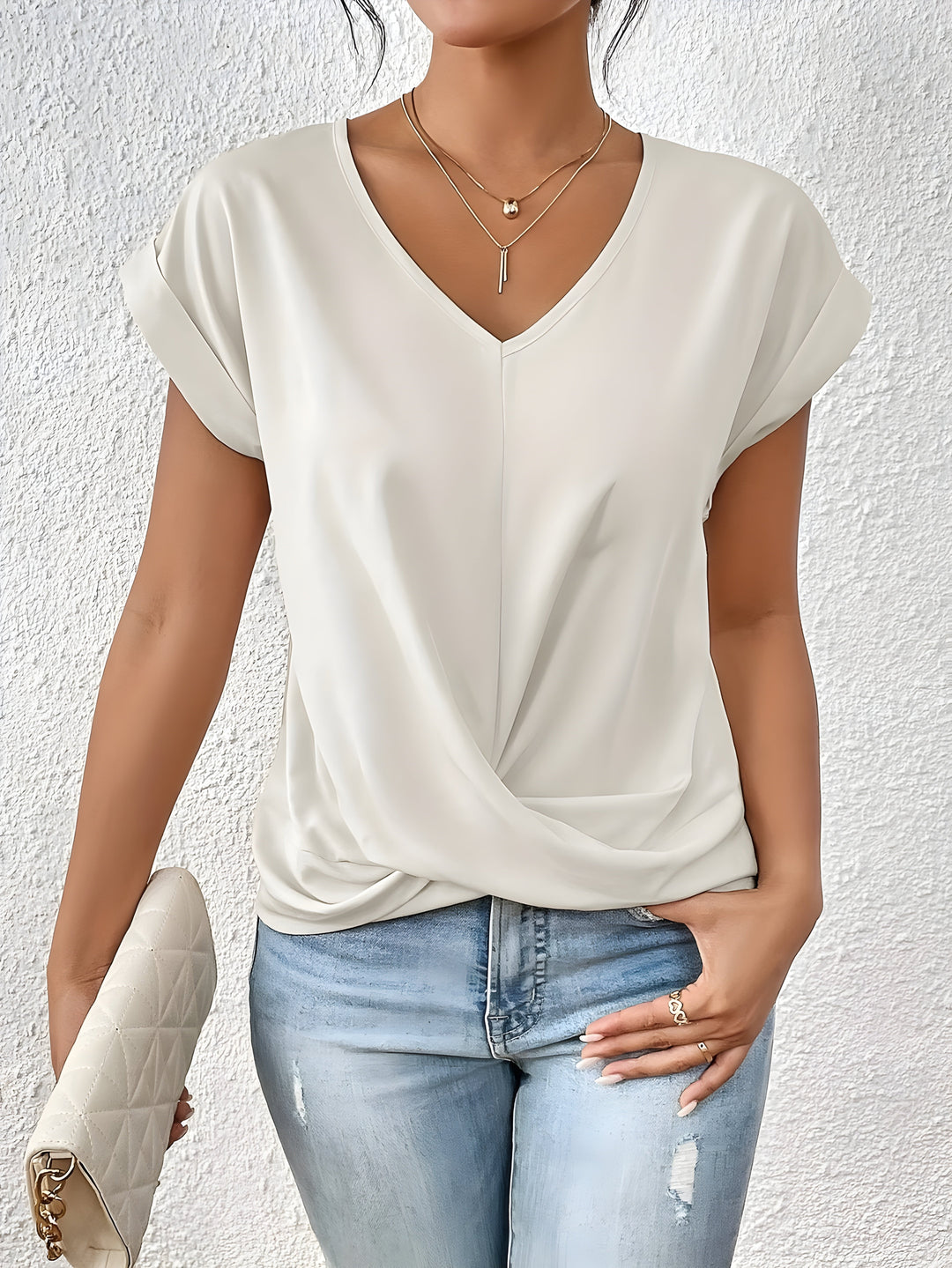 Kathrina | V-Neck Twist Front Top