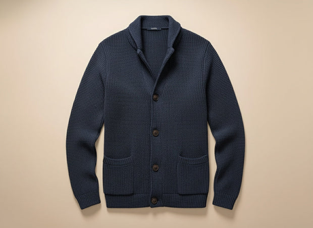 Eskel Elegant Long Sleeve Wool Cardigan - Elena Harper