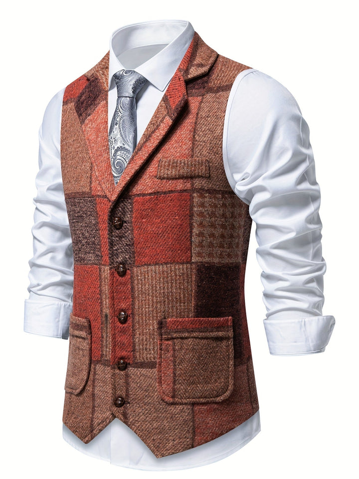 LAURENT MONACO | FORMAL TWEED VEST FOR MEN