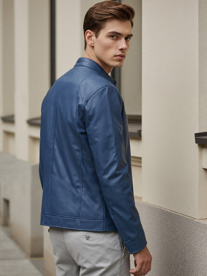 LAURENT MONACO | HIGH COLLAR ZIPPER JACKET FOR MEN