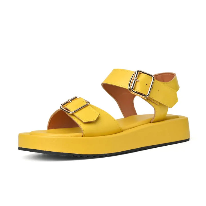 Katy New summer sandals with flat buckles and platforms for women, view 8 - Elena Harper