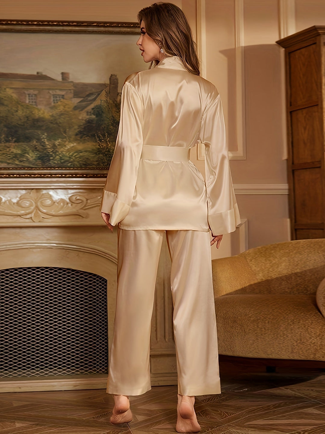 Aurielle Elegance Robe & Pajama Set - Elena Harper