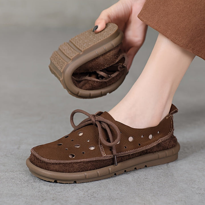 Tamsin Casual Non-Slip Leather Slippers, view 10 - Elena Harper