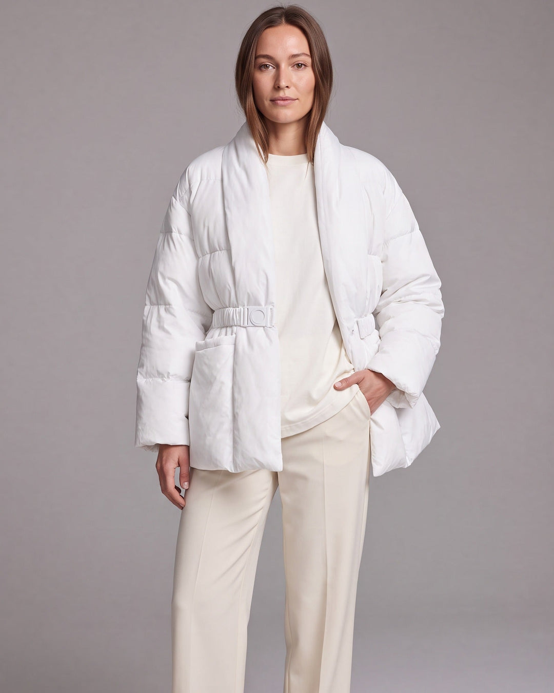 Belted Puffer Coat Winter Style