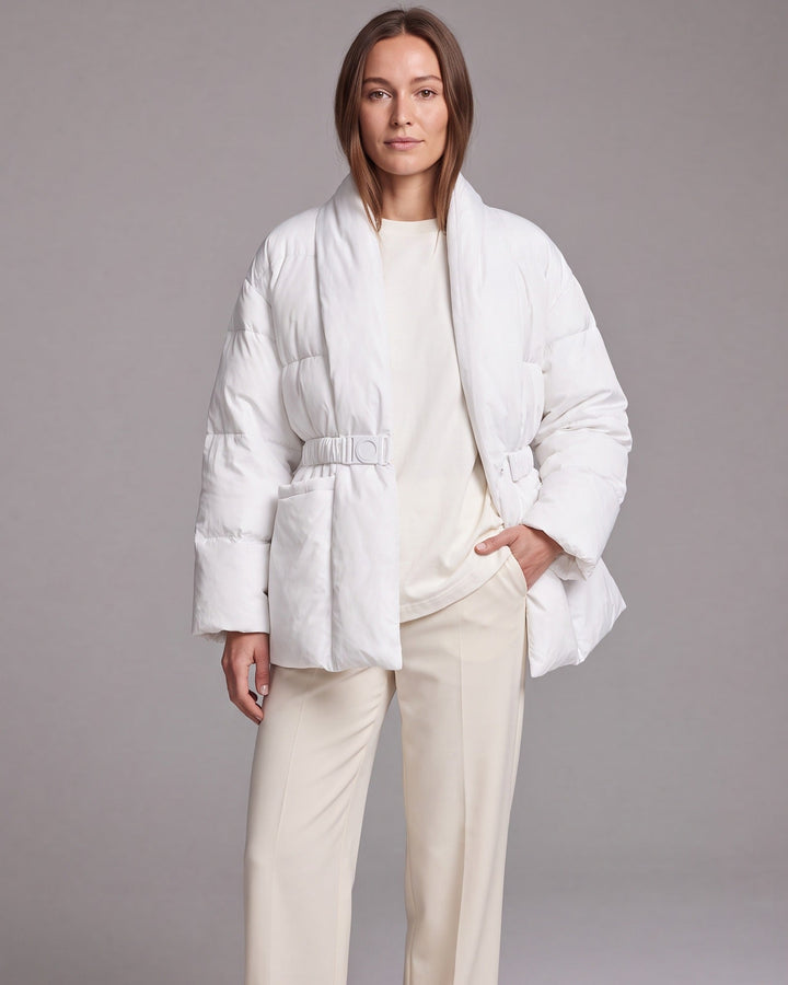 Belted Puffer Coat Winter Style