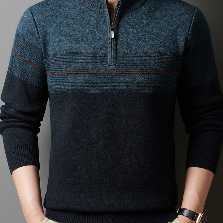 Barrett | Men's Refined Quarter-Zip Sweater with Fine Knit Face