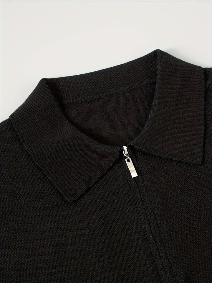 Alexander | Refined Quarter-Zip Polo Sweater for Everyday Wear