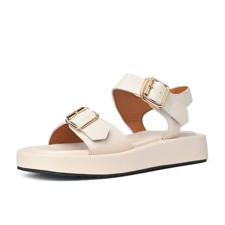 Katy New summer sandals with flat buckles and platforms for women, view 9 - Elena Harper