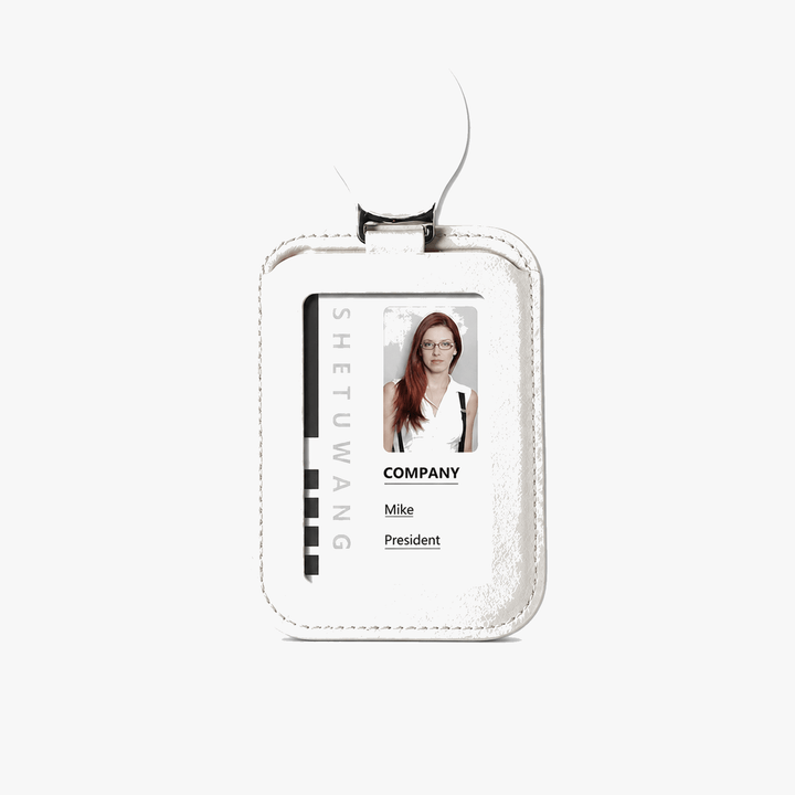 Carden Retractable faux leather badge holder - Elena Harper