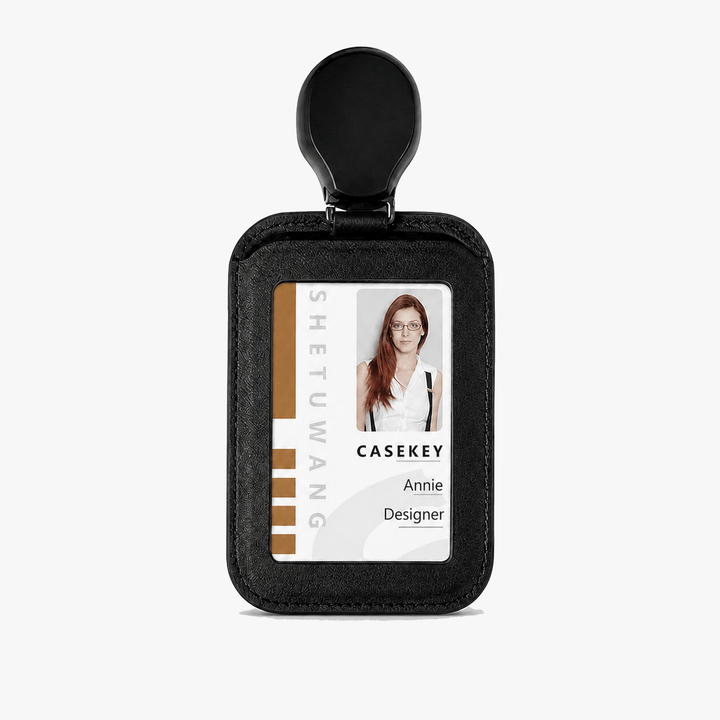 Carden Retractable faux leather badge holder - Elena Harper