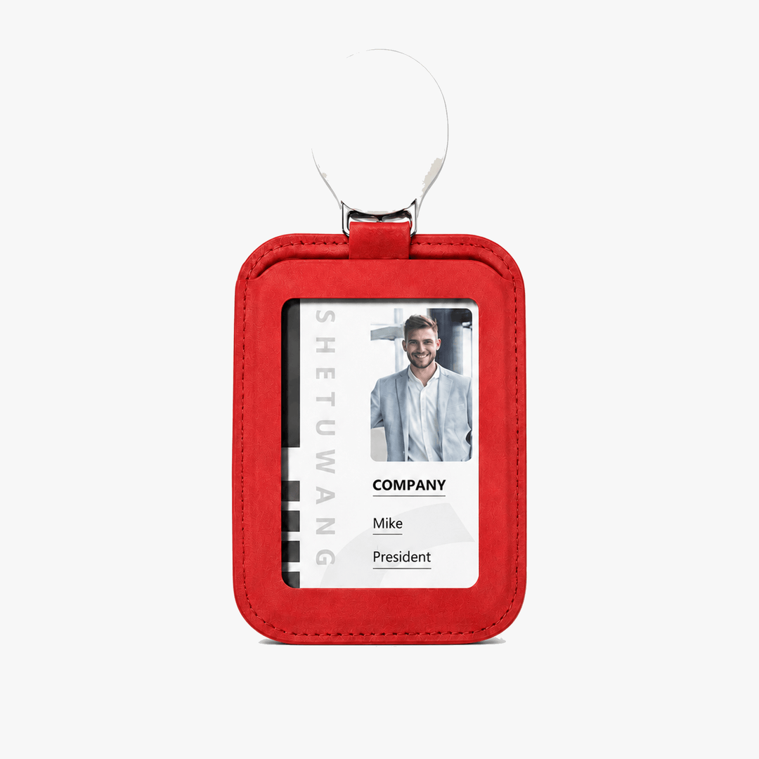 Carden Retractable faux leather badge holder - Elena Harper