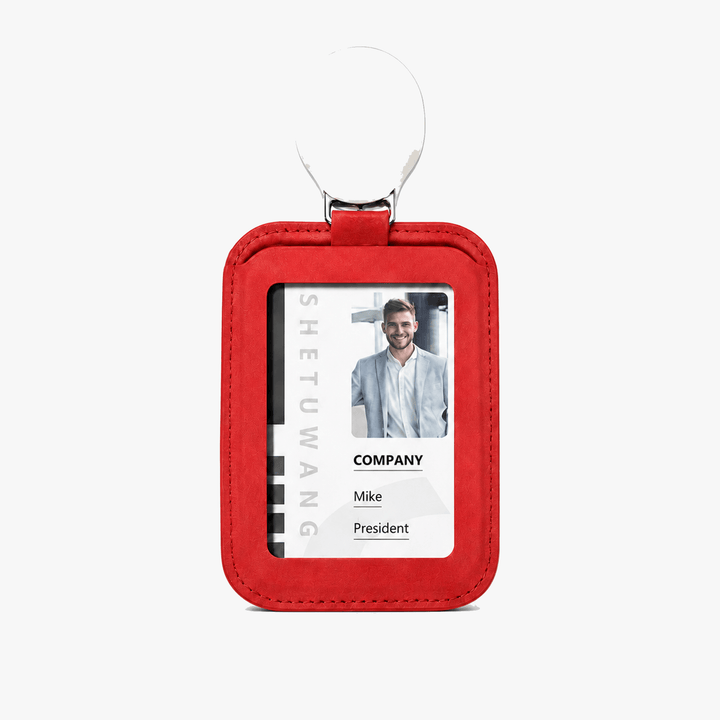 Carden Retractable faux leather badge holder - Elena Harper