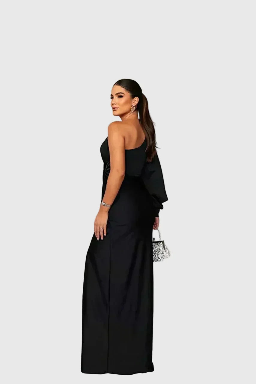 Melyssa Elegant and Flowing Maxi Evening Dress, view 8 - Elena Harper