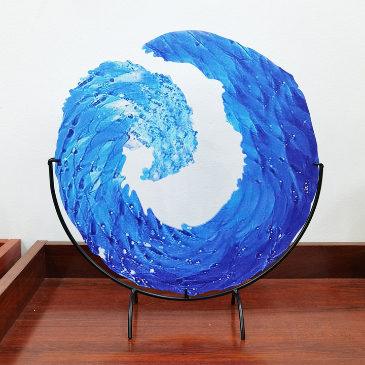 Ocean Wave Glass Sculpture – AquaWave