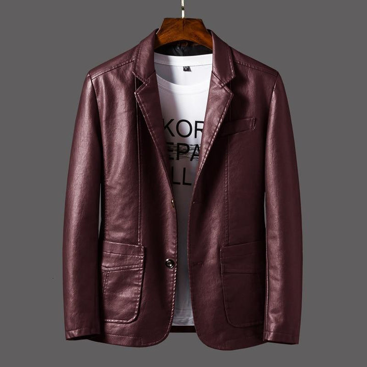 Men's Buttoned Blazer with Notched Lapel