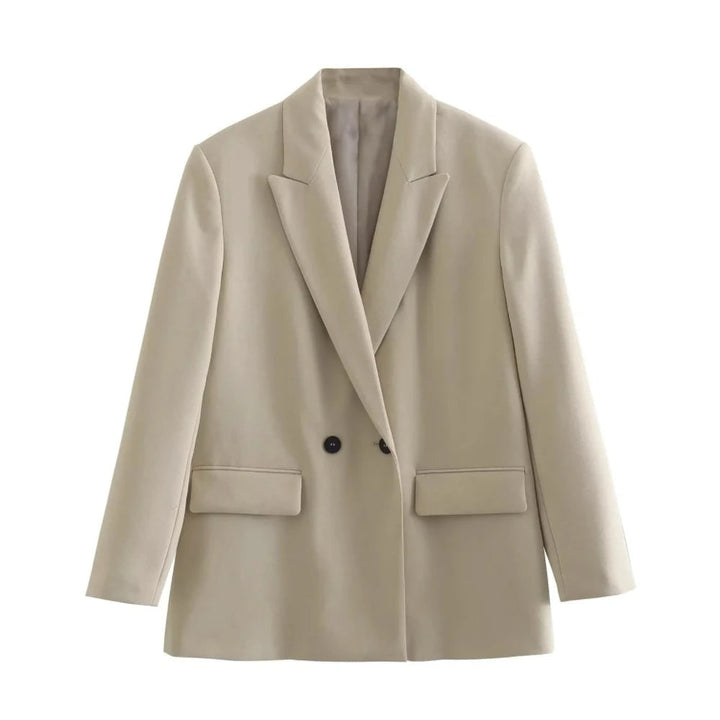 Blazer for Women with Double-Breasted Buttons and Regular Fit