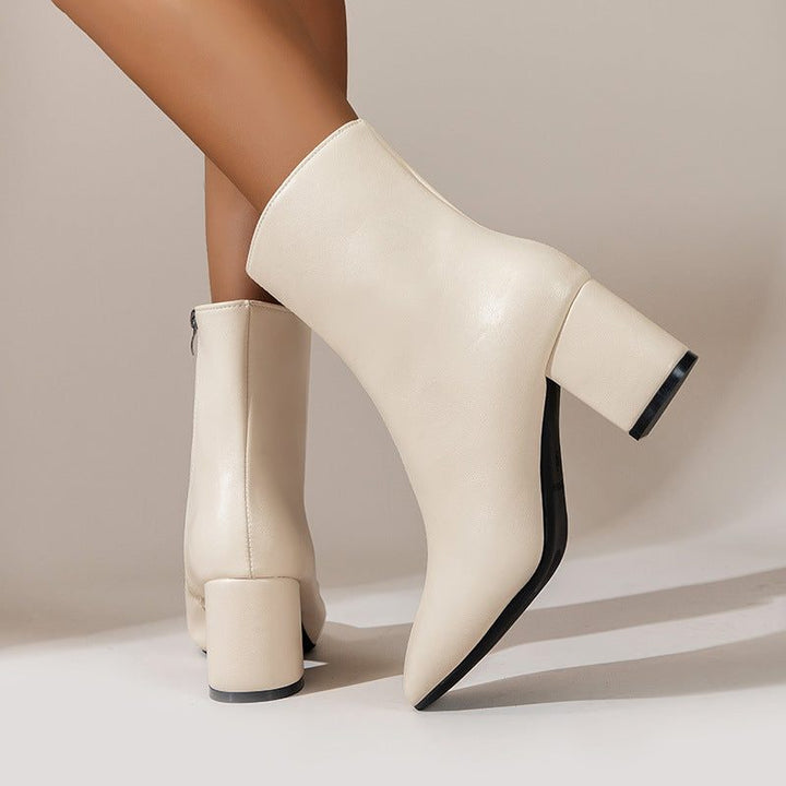 Block Heel Ankle Boots for Women