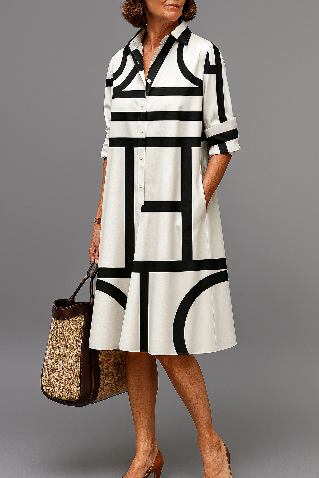 Ellie Stylish Midi Dress - Elena Harper