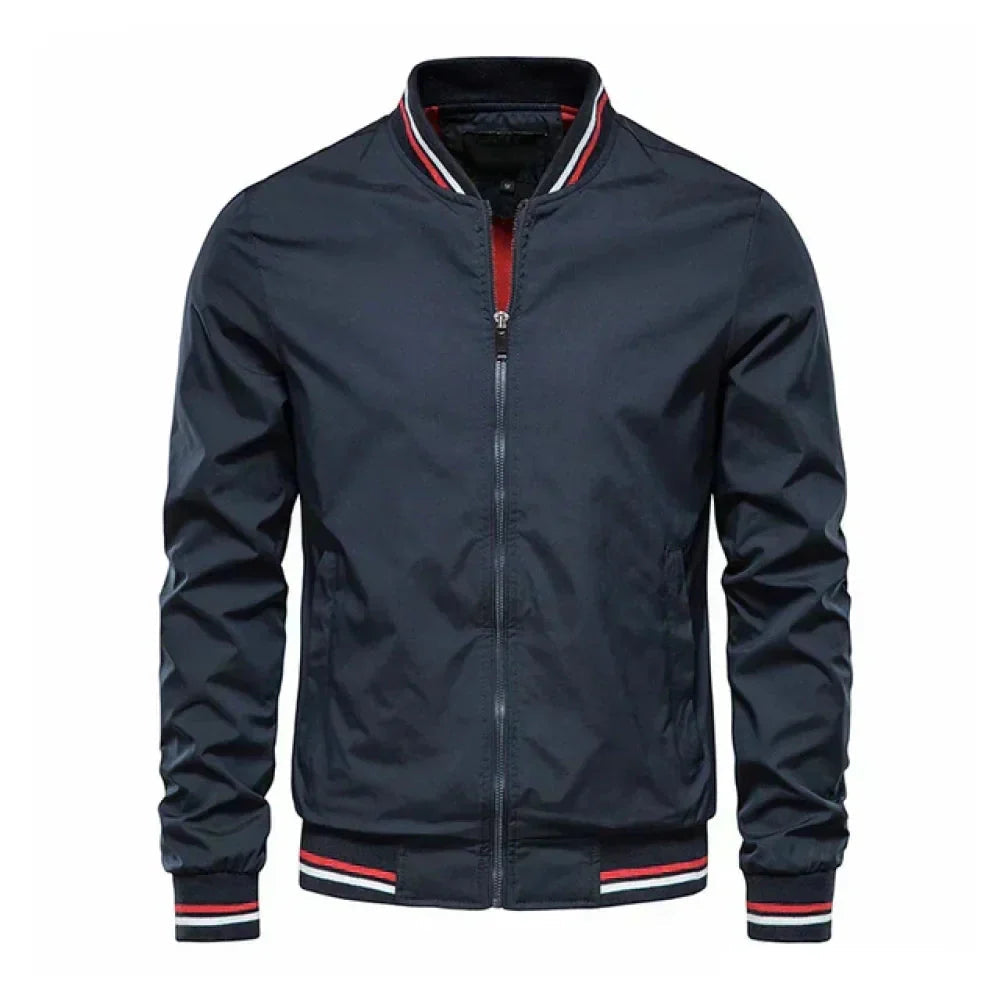 Men's Zip-Up Jacket with High Collar - Elena Harper