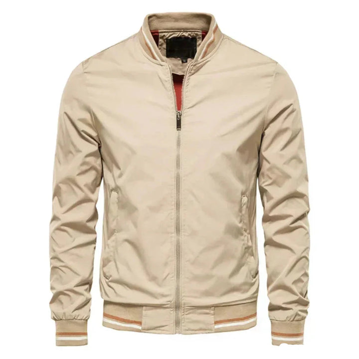 Men's Zip-Up Jacket with High Collar - Elena Harper
