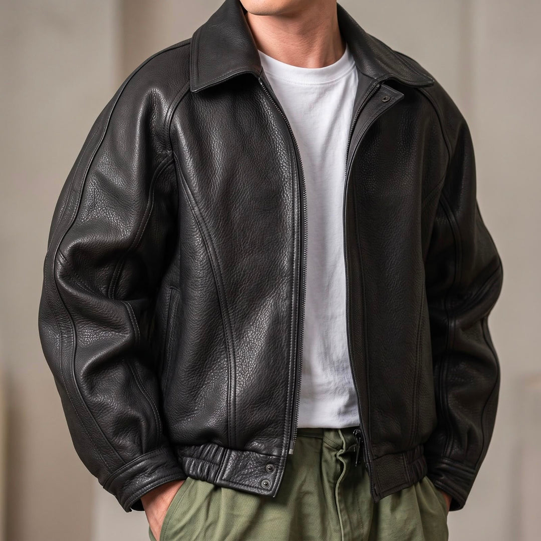 Men's Zip Jacket with Structured Panels