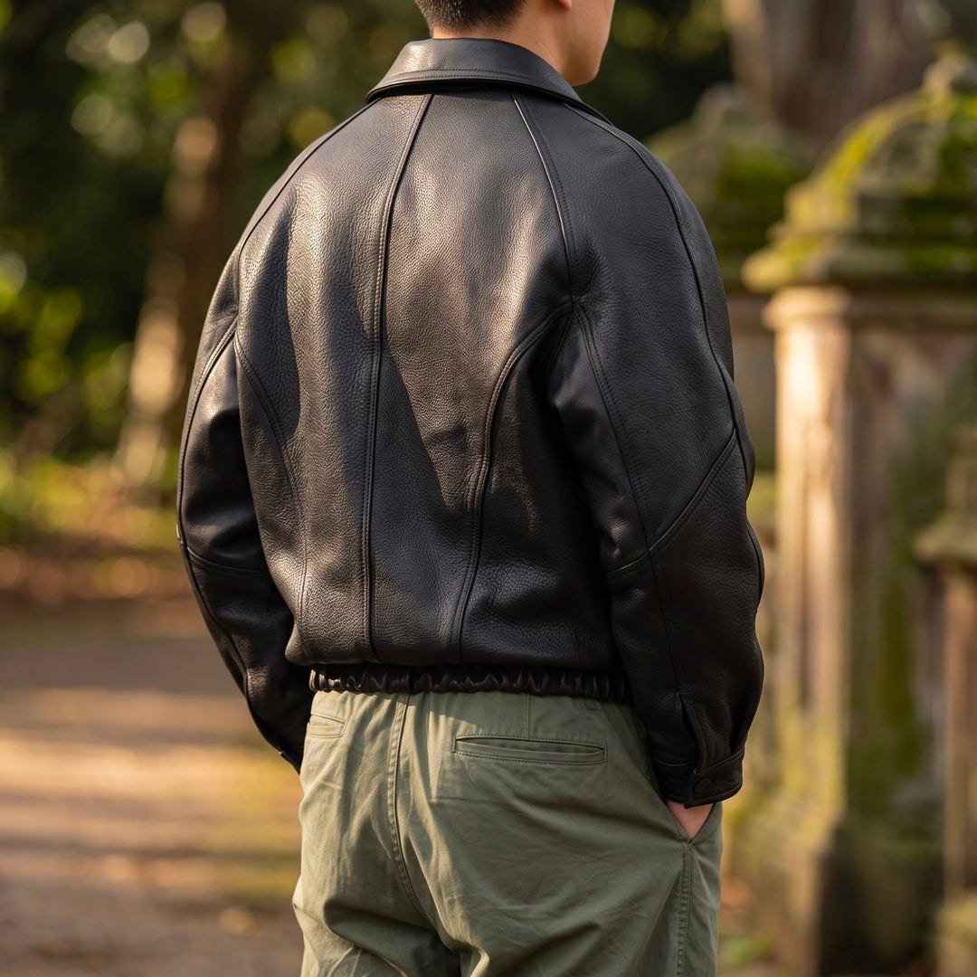Men's Zip Jacket with Structured Panels