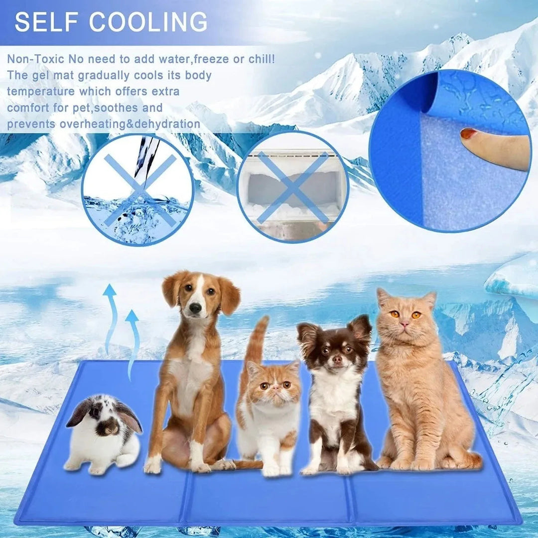 Self-Cooling Dog Mat: Foldable & Moisture-Resistant Travel Pad