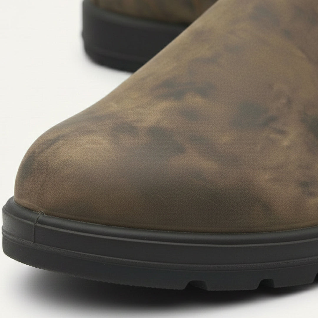 Men's Chelsea Boots in Leather with Grooved Sole