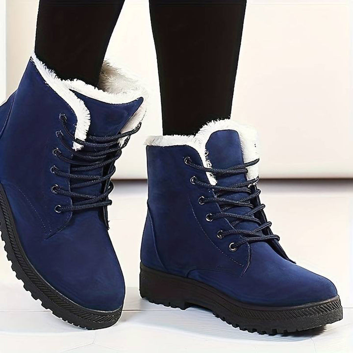 Women's Lace-Up Faux Suede Snow Boots