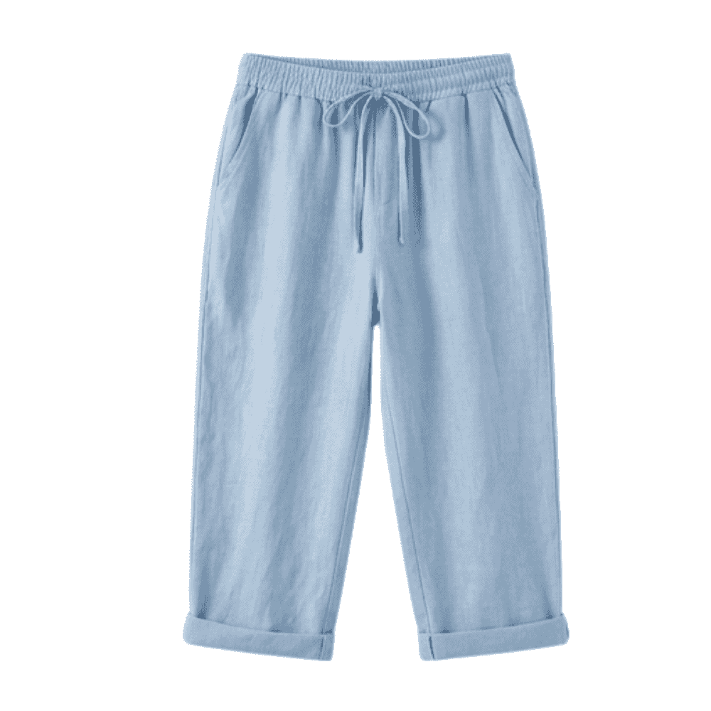 Brisella Breathable Drawstring Capris - Elena Harper