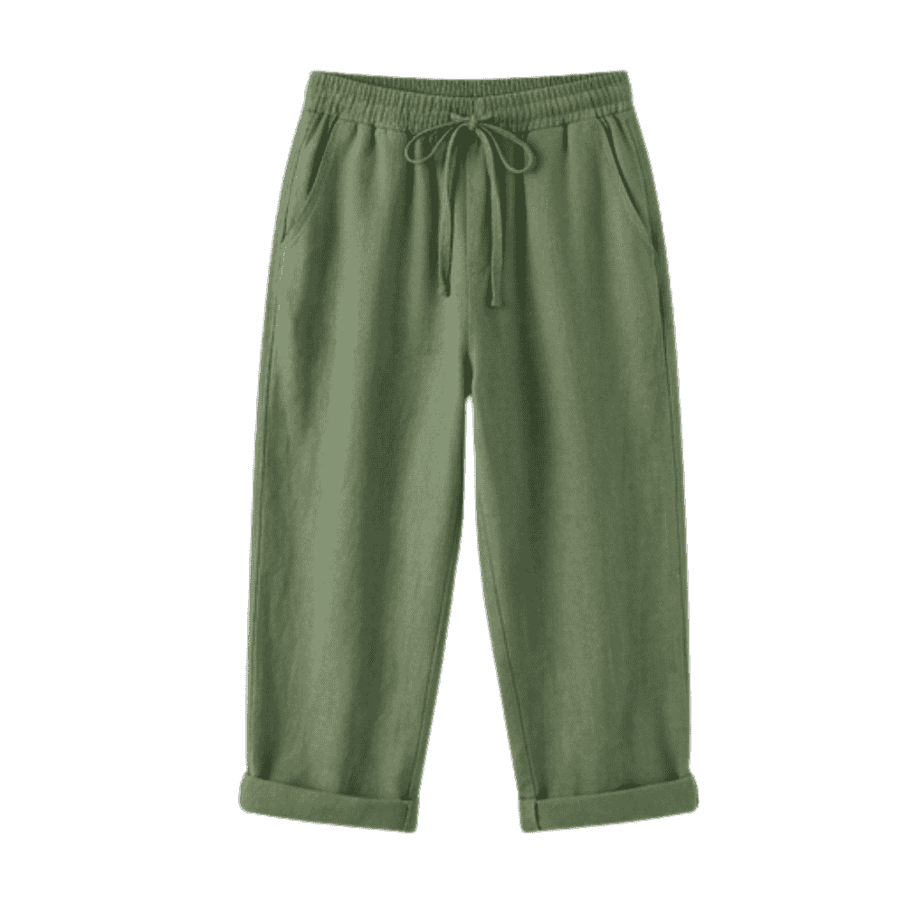 Brisella Breathable Drawstring Capris - Elena Harper