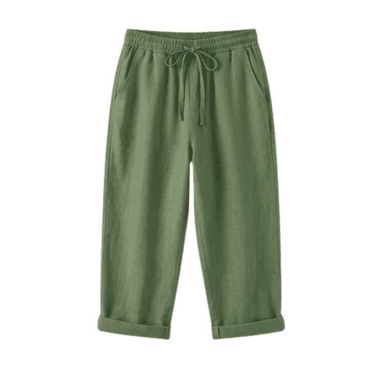 Brisella Breathable Drawstring Capris - Elena Harper