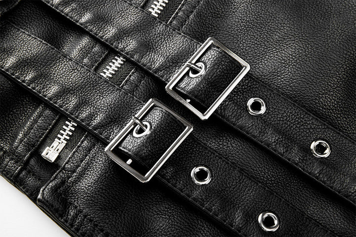Damien - Chic Belted Perfecto Jacket