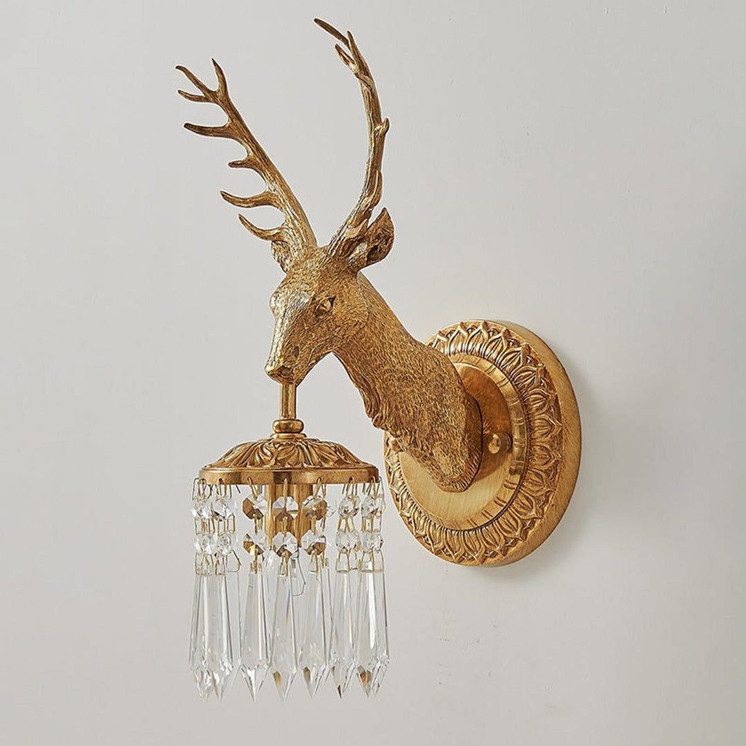 Brass Antler Wall Lamp