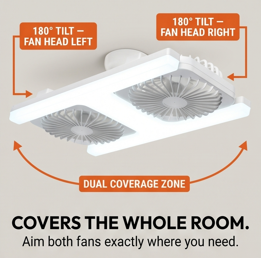 Breezo Screw-In Ceiling Fan with LED Light - Elena Harper