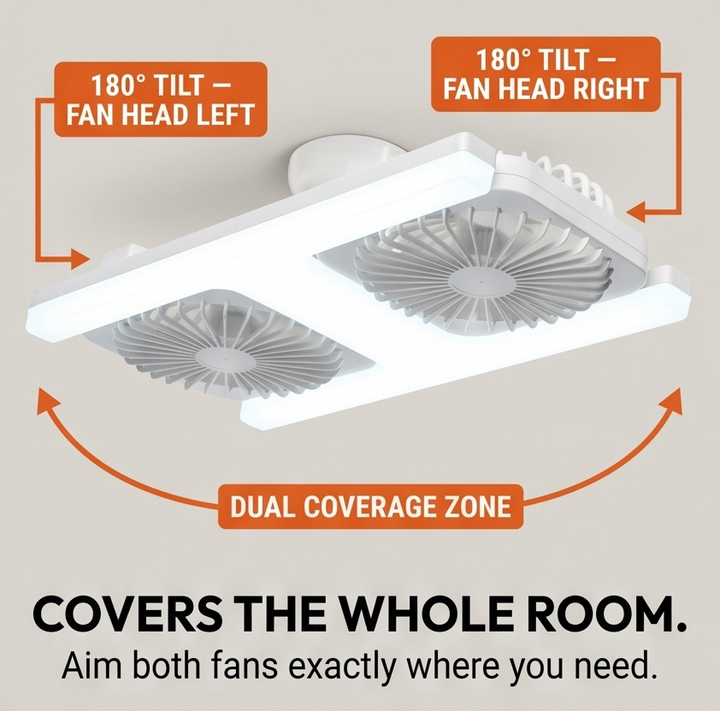 Breezo Screw-In Ceiling Fan with LED Light - Elena Harper