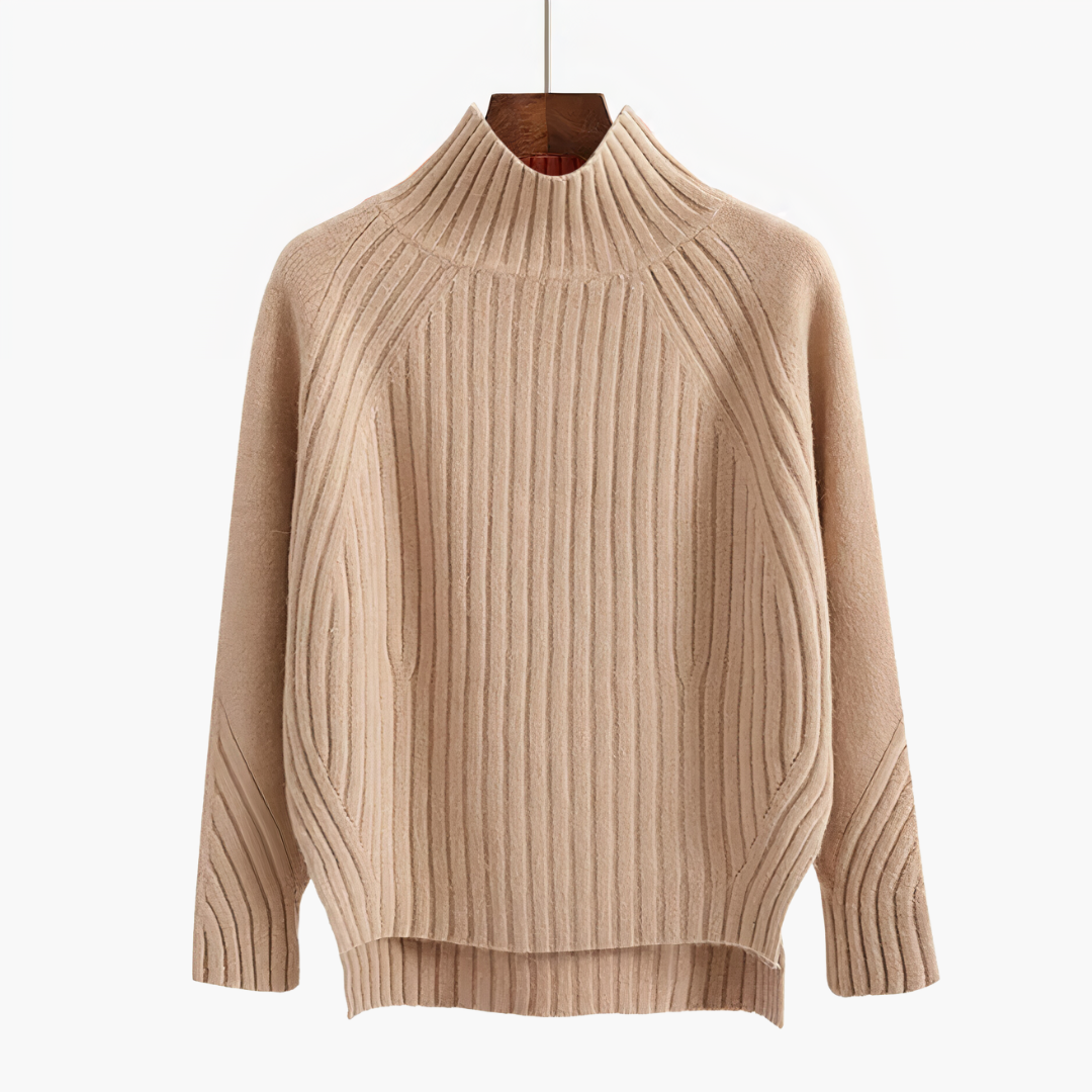 Amelia Soft Ribbed Knit Sweater - Elena Harper
